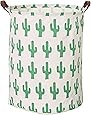 Large Collapsible Round Storage Bin/Cactus Storage Basket/Clothes Laundry Hamper/Toy Books Holder (Cactus)