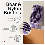Olivia Garden Fingerbrush Care Iconic Medium Lavender Detangling Brush view 6