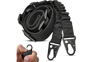KT DEALS Tactical Rifle Sling 2 Point Gun Shoulder Strap Adjustable Two Points Sling with Metal Hooks Quick & Easy Detach Rifle Shoulder Strap (Gun Sling)
