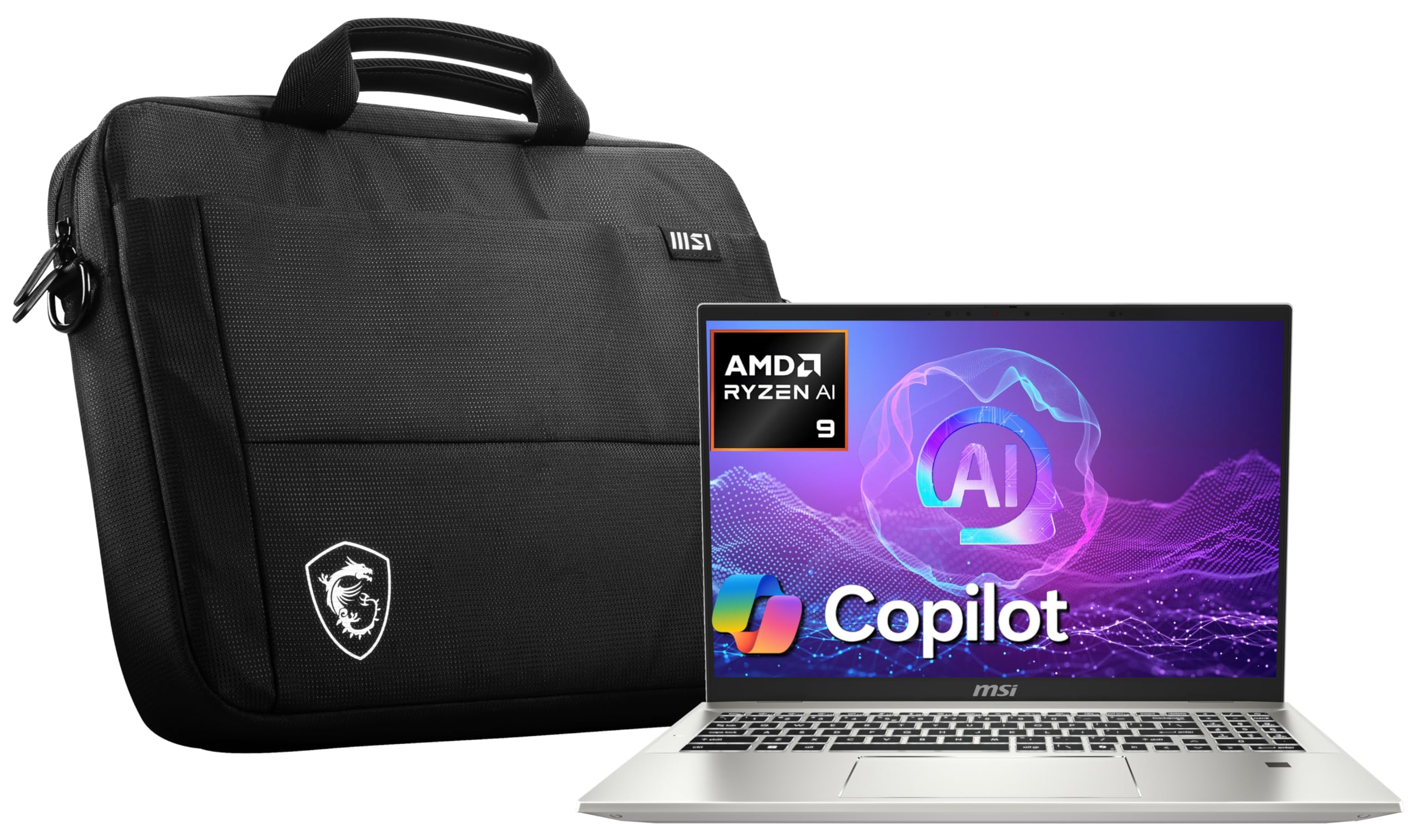 MSI Prestige A16 AI+ A3HMG-064IT, Notebook Copilot+ PC, 16" UHD+ OLED 60Hz, AMD Ryzen AI 9 365, AMD Graphics, RAM 32GB LPDDR5x 7500MHz, 1TB SSDPCIe4, WiFi 7, Win 11 Home Layout e Garanzia ITA Argento