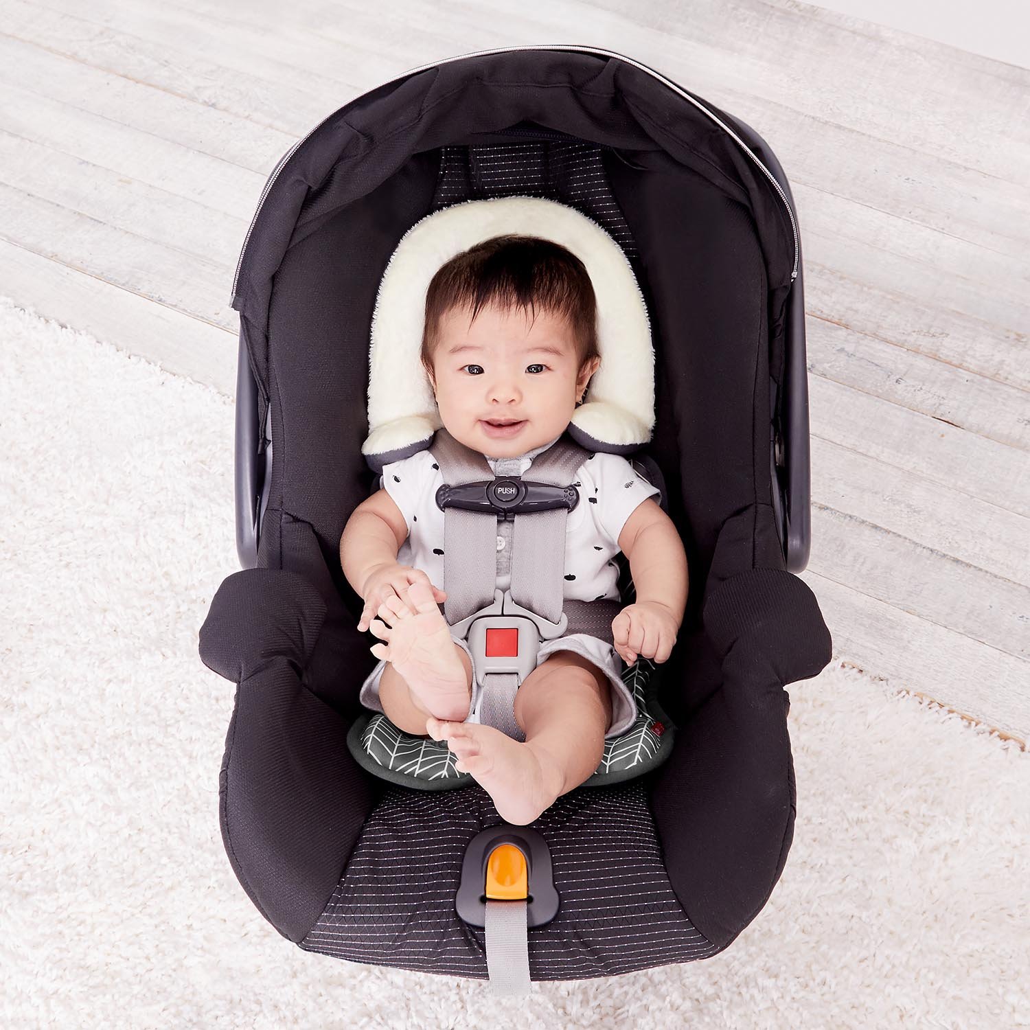 skip hop stroll and go car seat cover grey feather