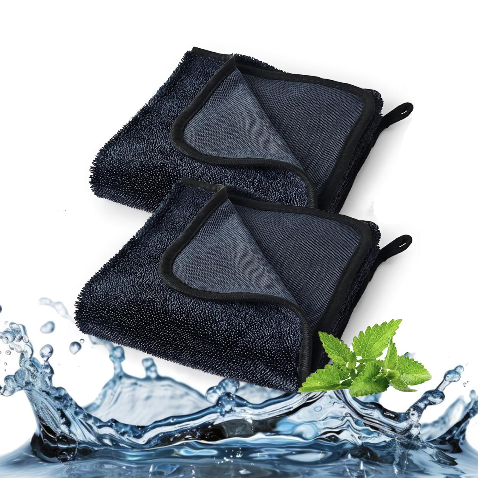 ZPLASK 2 Pcs Bathroom Drying Cloth, Thicken Drying Towel Wonder Super Absorbent Cloth for Car Window Shower Bathroom Kitchen (40×40cm)