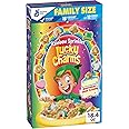 Lucky Charms Rainbow Sprinkles Cereal with Marshmallows, Birthday Cake Flavor, Kids Breakfast Cereal Made with Whole Grain, Family Size, 18.4 oz