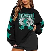LOTUCY Football Sweatshirt Women Game Day Sweatshirts Football Team Fans Pullover Shirt Jersey Long Sleeve Tops