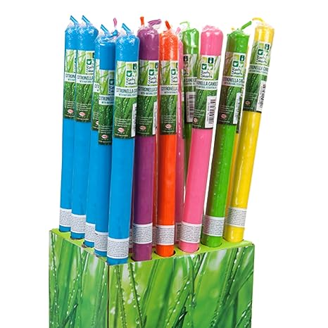 Groß Citronella Garten Flare Kerze - Zufällige Farben select packung größe 2,4,6,8,10