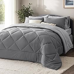 Bedsure Queen Comforter Set - 7 Pieces Reversible