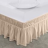 Utopia Bedding Queen Elastic Bed Ruffle - Easy Wrap