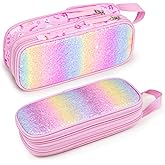 Bagseri Large Capacity Pencil Case - Expandable Cute Pencil Case for Girls Kids, Pencil Pouch Organizer for Student School Of