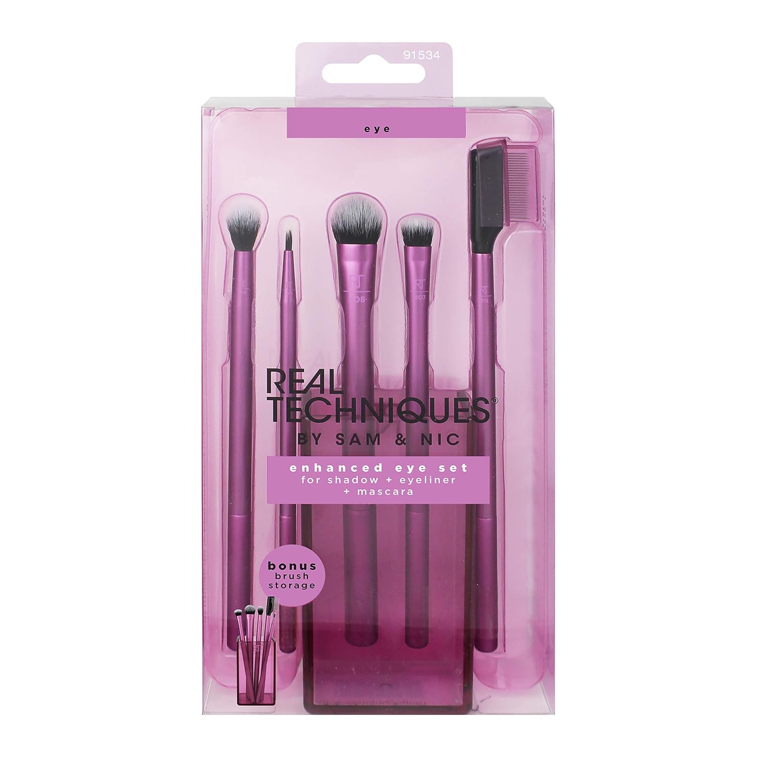 Real Techniques Professional Eyeshadow Blending Makeup Brush Set, Set of 5: Beauty