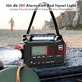 Mesqool DAB Wind Up Radio 5000mAh Solar Powered SOS Alarm USB Charge view 4