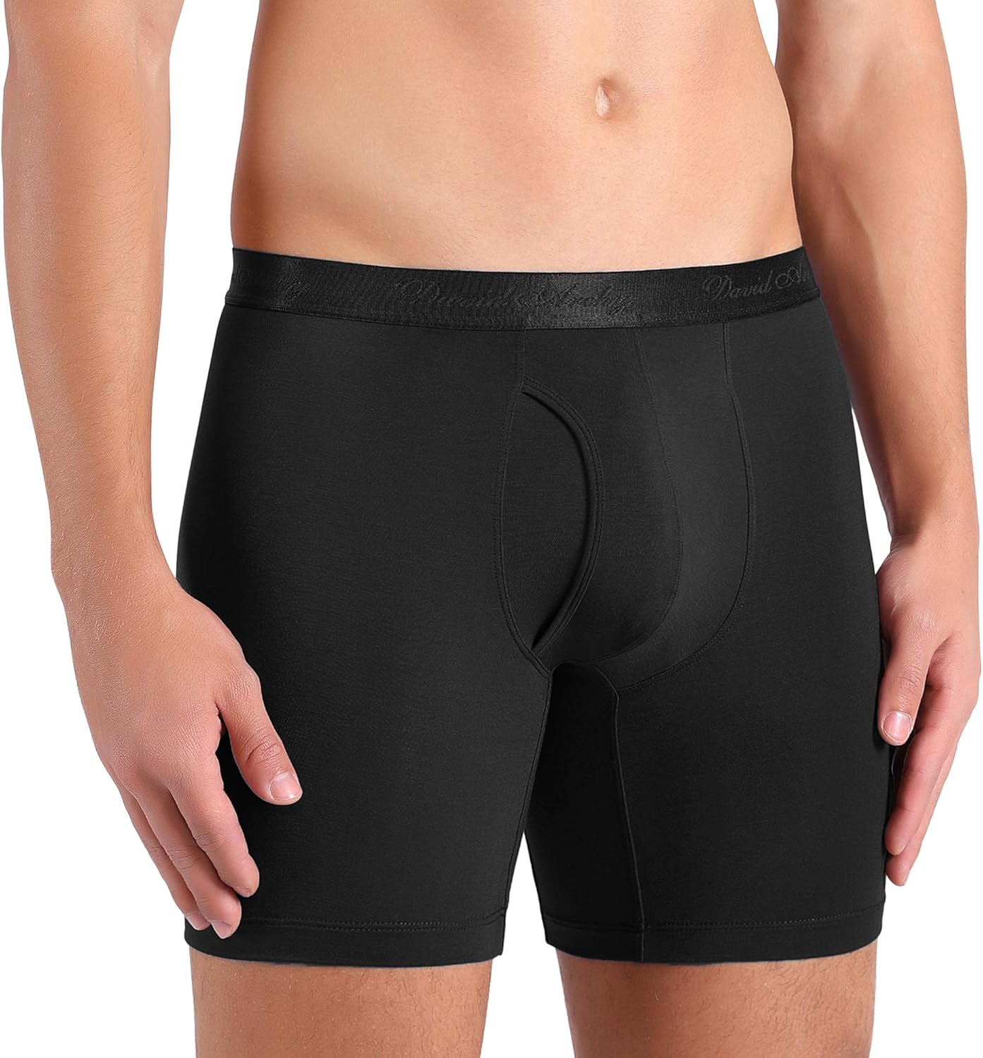 DAVID ARCHY Men's Underwear Ultra Soft Micro Modal Trunks Boxer Briefs with Fly Boxer Shorts in 3 or 4 Pack at  Men’s Clothing store