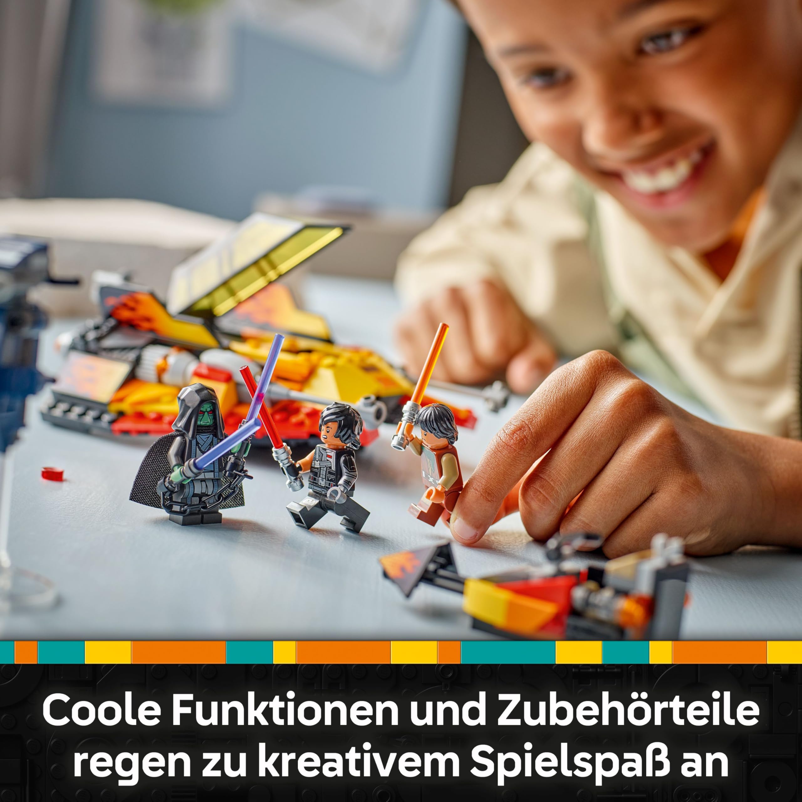 LEGO Star Wars The Force Burner Snowspeeder – Spielzeug zum Bauen und Sammeln mit 3 Minifiguren mit Lichtschwertern & Speederbike - Geschenk für Jungen ab 7 Jahren & Rebuild The Galaxy Fans - 75414 4