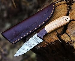 Viking Hunter Fixed Blade Knives Damascus Steel