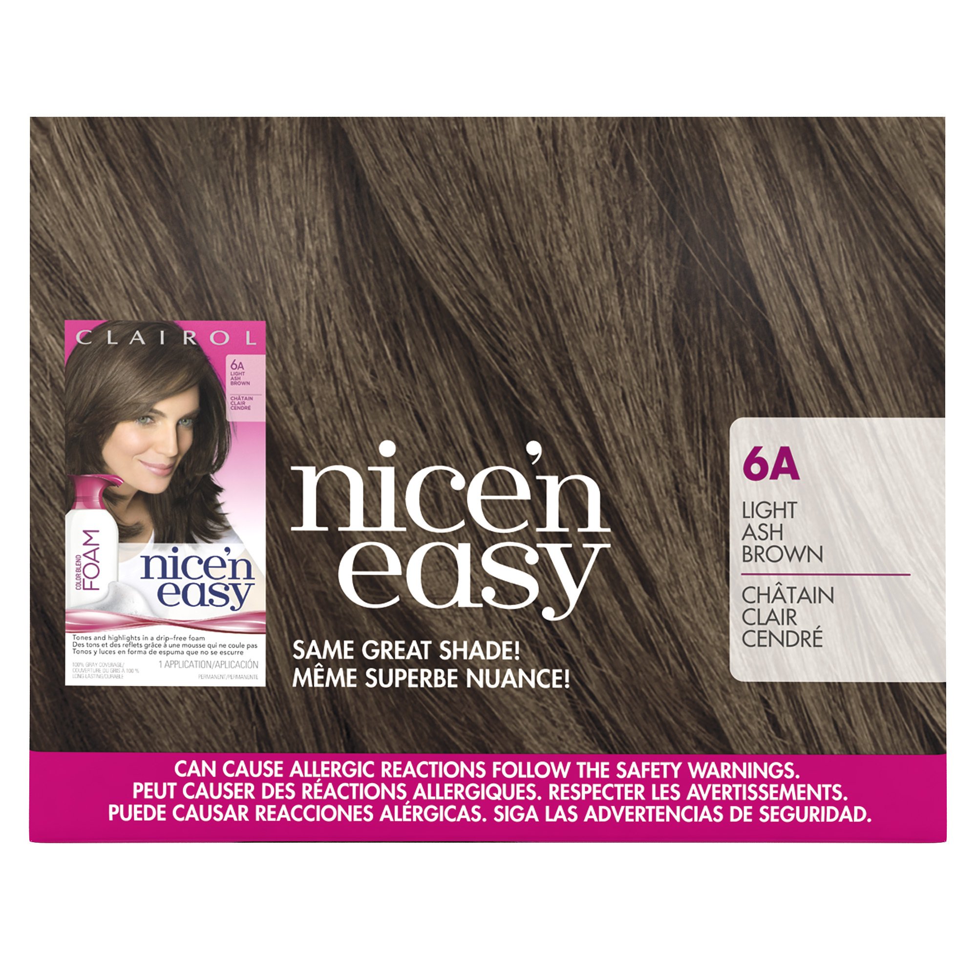 Clairol Nice 'N Easy Color Blend Foam Hair Color 6a Light Ash Brown 1