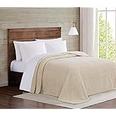 Brooklyn Loom Marshmallow Sherpa Ivory Twin XL Blanket 100% Polyester Microfiber Plush, Solid Casual Themed, Adult Bedding, Oeko-TEX Certified