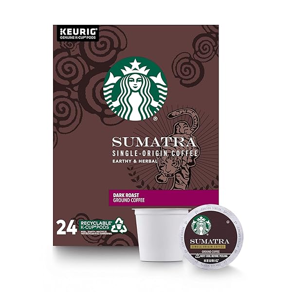 STARBUCKS SUMATRA DARK ROAST SINGLE CUP COFFEE FOR KEURIG BREWERS,0.42 OUNCE (PACK OF 24)