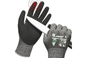Schwer Highest Level Cut Resistant Work Gloves for Extreme Protection, ANSI A9 Work Gloves with Sandy Nitrile Coated