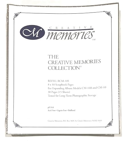 Amazon.com: Creative Memories 8x10 Scrapbook Pages Refill RCM-10S