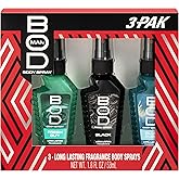 BOD man Body Spray Gift Set, Black, Fresh Guy, Blue Surf, 3 Piece