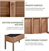 Yaheetech Raised Garden Bed 120.5x59x76 cm Dark Brown Wood Planter Box view 6