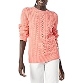 Amazon Essentials womens Fisherman Cable Crewneck Sweater