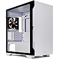 Thermaltake S100 Tempered Glass Snow Edition Micro-ATX mini-Tower Computer Case with 120mm Rear Fan Pre-Installed CA-1Q9-00S6WN-00, White