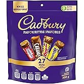 Cadbury Favourites, Pack of 27 Assorted Mini Bars, Individually Wrapped, Snack-Sized, CARAMILK, Mr. BIG, WUNDERBAR, CRISPY CR