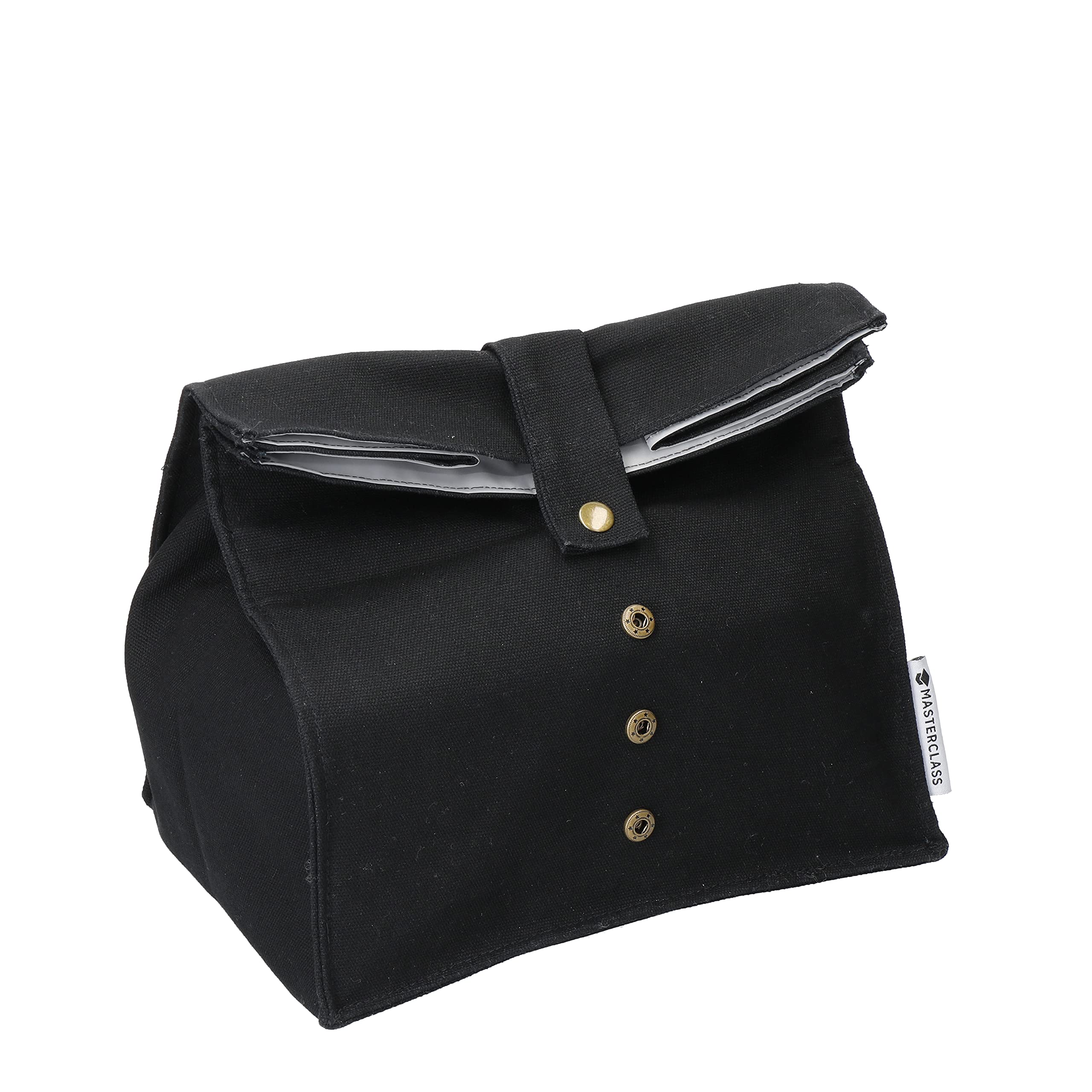 MasterClass Roll Top Lunch/Sandwich Bag with Antimicrobial Lining, Black