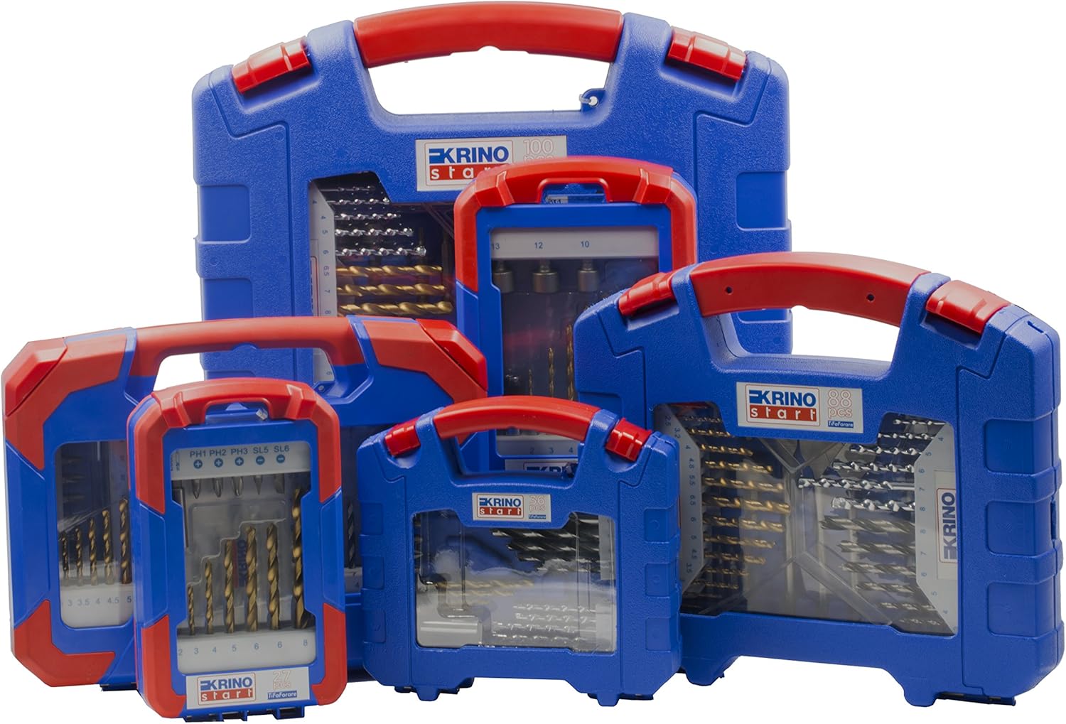 Krino 9030284 Start Set Mixed for Screwing and Drilling Blue, Set of 36, Variety pack - Image 5