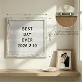 C Crystal Lemon Rustic White Felt Letter Board 25x25 cm with Frame & 336 Letters view 4