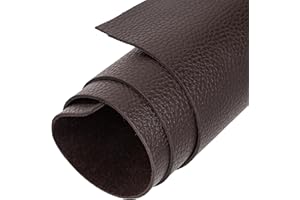 Shkira 12''X24'' 2.0MM Genuine Dark Brown Leather Sheets for Craft - Natural Grain Cow Leather - Tooling Leather Square - Texture Thick Genuine Top Full Grain Oil Tan - Thick Cowhide Leather