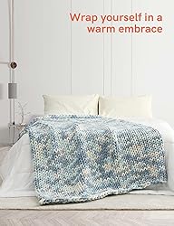 YnM Weighted Blanket, Handmade Chunky Knitted