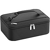 Neverwhy Small Lunch Box Insulated Lunch Bag for Women Men, Bento Kids Lunch Box, Compact Portable Thermal Meal Cooler Bags with Buckle Handle for Work & School, Black 5L