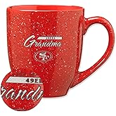 Rico Industries NFL unisex-adult NFL Football Grandma16 oz Team Color Laser Engraved Speckled Ceramic Coffee Mug