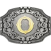 LYTOPTOP Western Cowgirl Cowboy Initial Belt Buckle│Letter ABC to Z Belt Buckles Gifts for Women Men