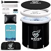 Ice Bath Tub for Athletes with Cover by Brisk Bear - Extra Large Cold Plunge Tub for Recovery - Inflatable Ice Bath Barrel Pl