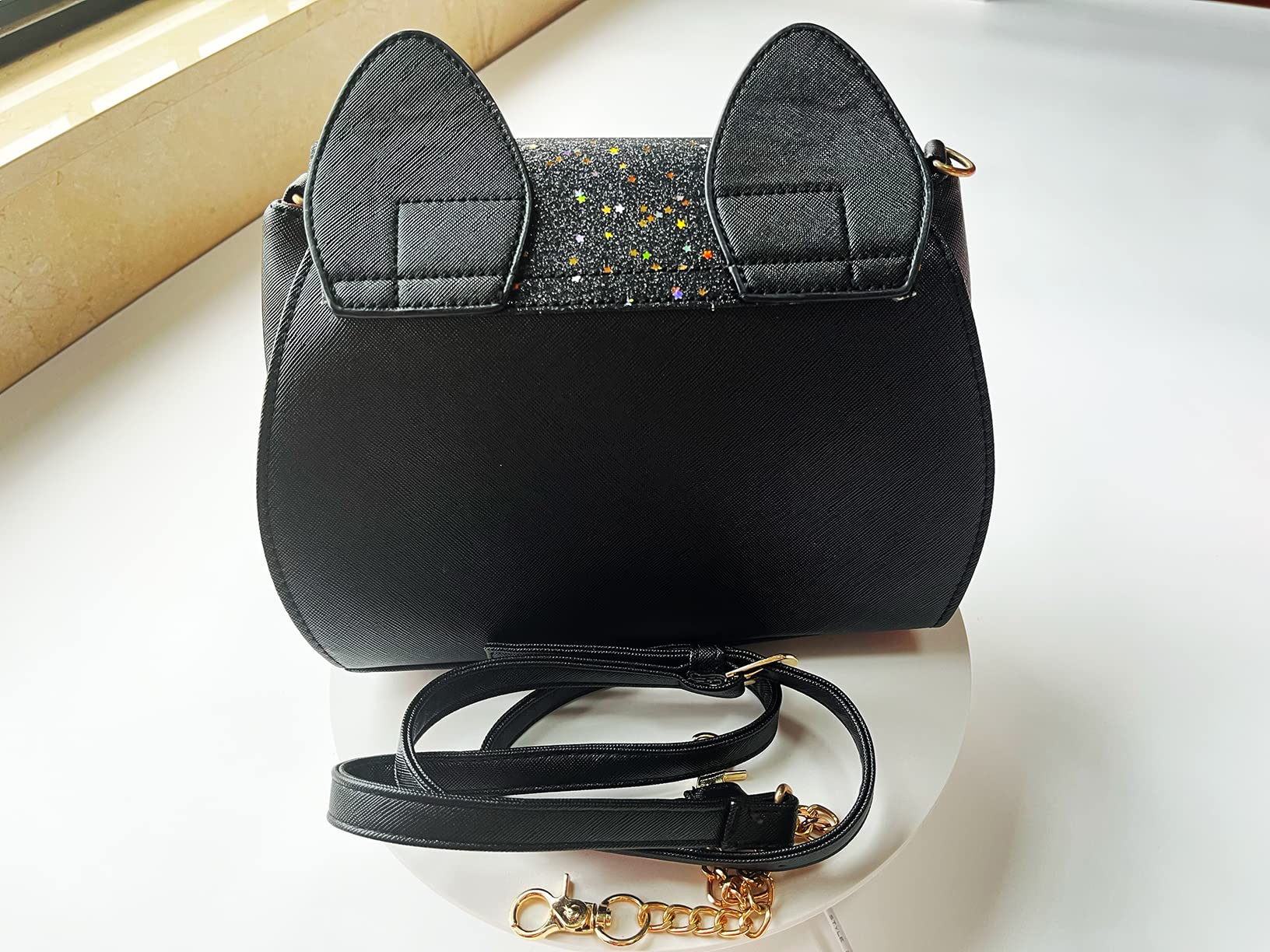 Women Christmas Handbags Girls Sailor Moon Luna Bag Cosplay Crossbody Cat Sequin Shoulder Bags Large