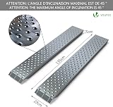VOUNOT Steel Load Ramp Pair 400 kg 135x23 cm Motorcycle Scooter Quad view 4