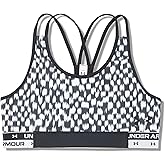 Under Armour Girls Armour HeatGear Mid Impact Print Sports Bra