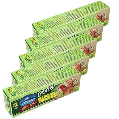 Wasabi-Paste in der Tube - Perfekt für das Würzen von Sushi, 5er-Vorteilspack, 5x43g