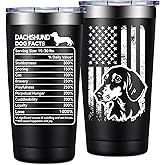 Loecuxe Dachshund Gifts for Women, Men - Weiner Dog Gifts for Women - Dachshund Dog Facts Tumbler Cup 20 oz