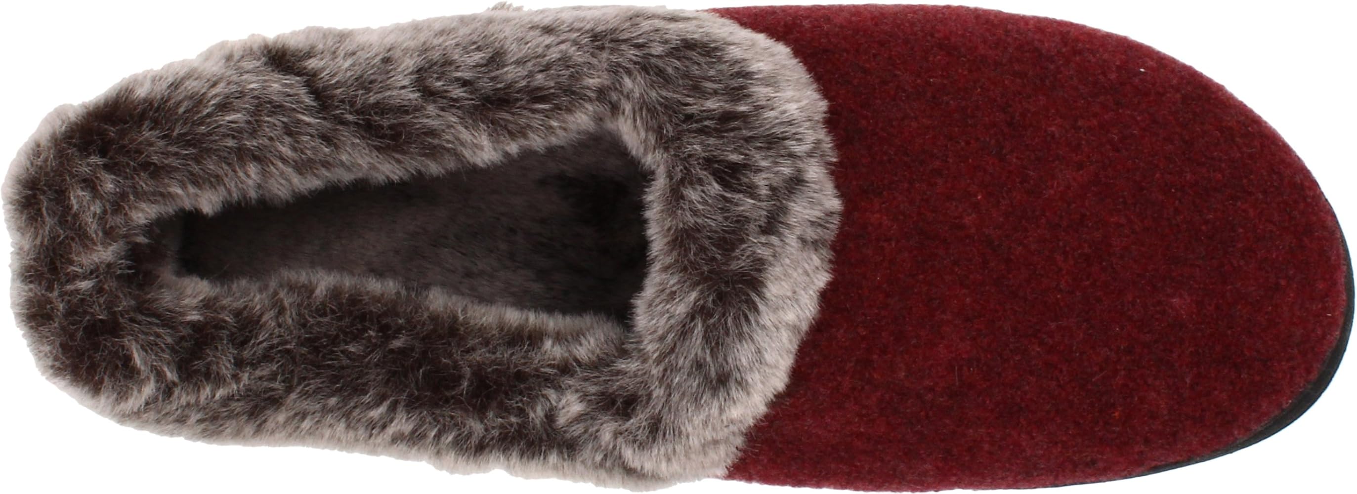 acorn faux chinchilla collar slipper
