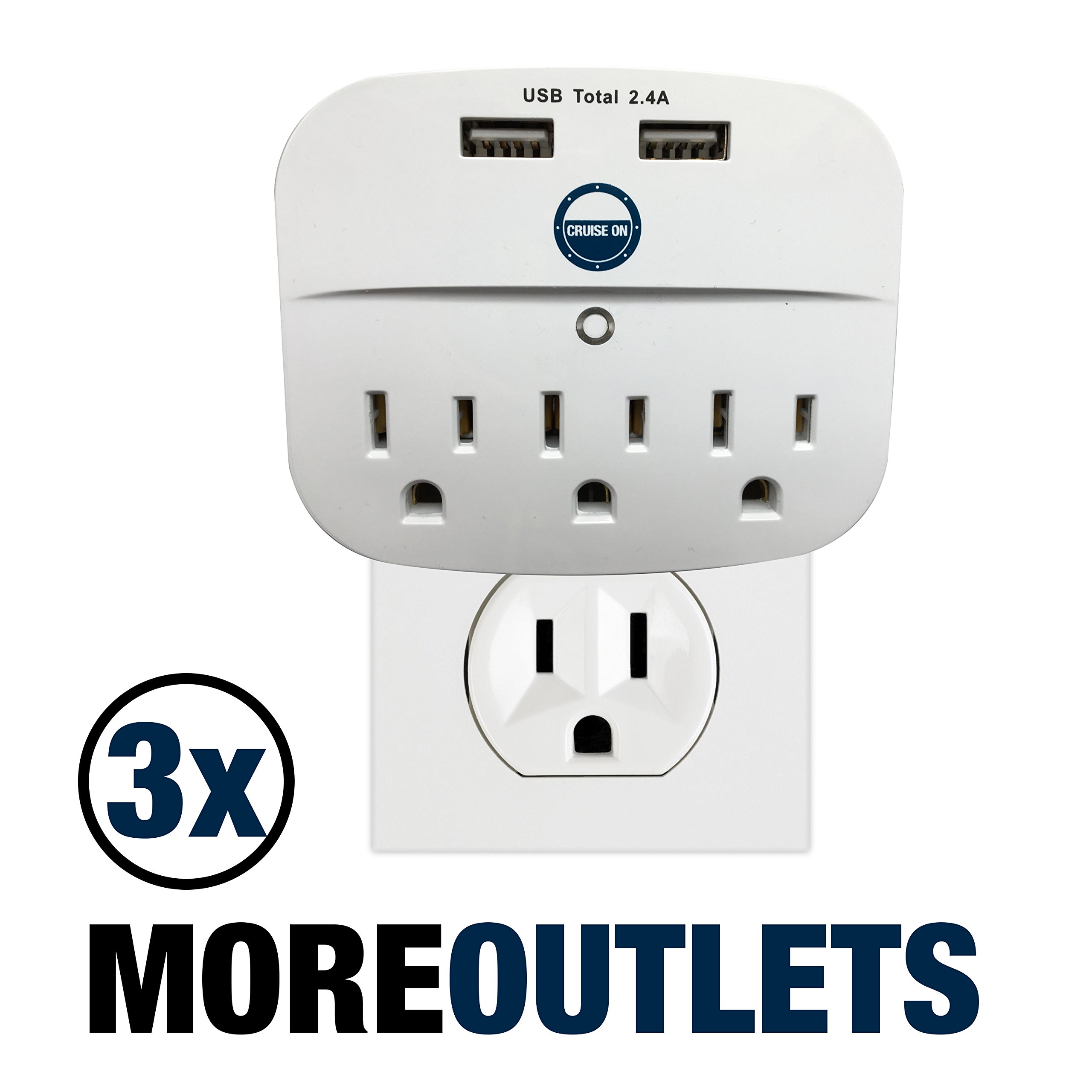 Cruise Power Strip USB Outlets Non Surge Protection Cruise Ship