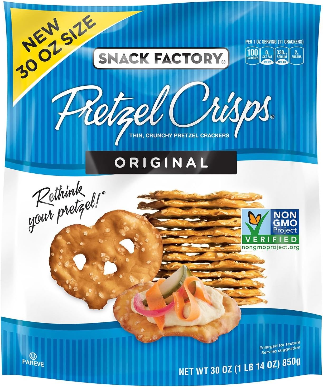 Snack Factory Original Pretzel Crisps 23oz Amazon.ca Grocery