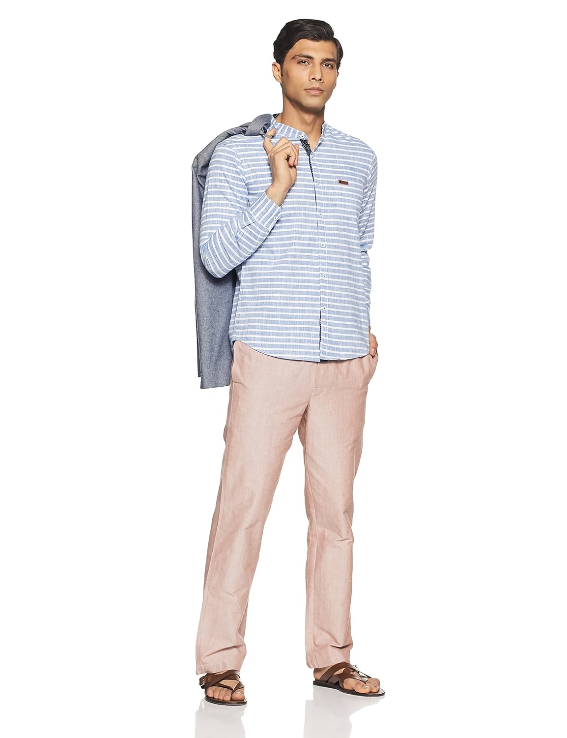 symbol amazon brand men's slim fit casual shirt