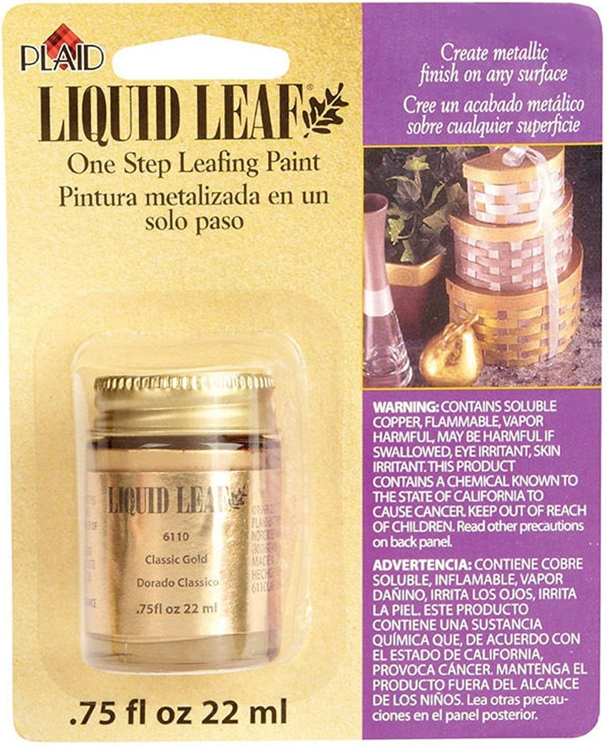 Liquid Leaf Paint One Step Leafing Paint, 0.75Ounce