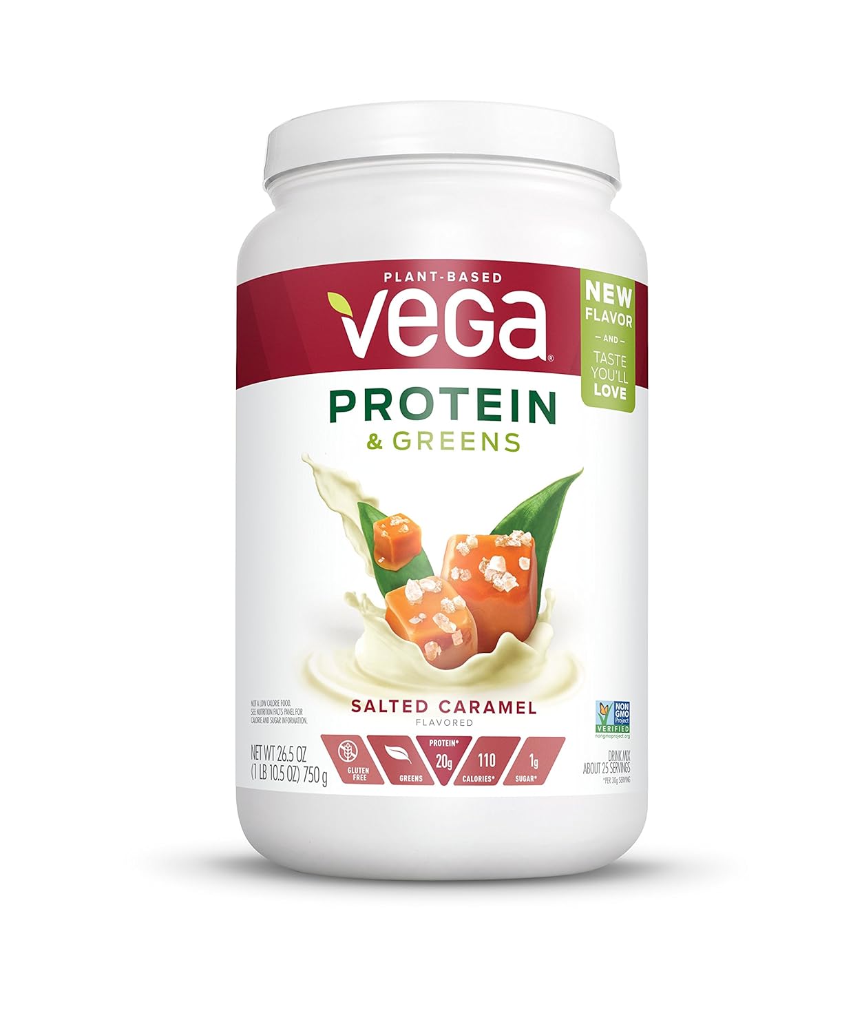 Vega Protein & Greens Salted Caramel (25 Servings, 26.5 oz