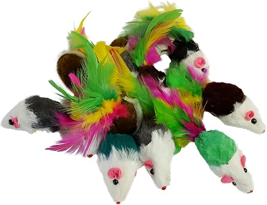 real fur mice cat toys