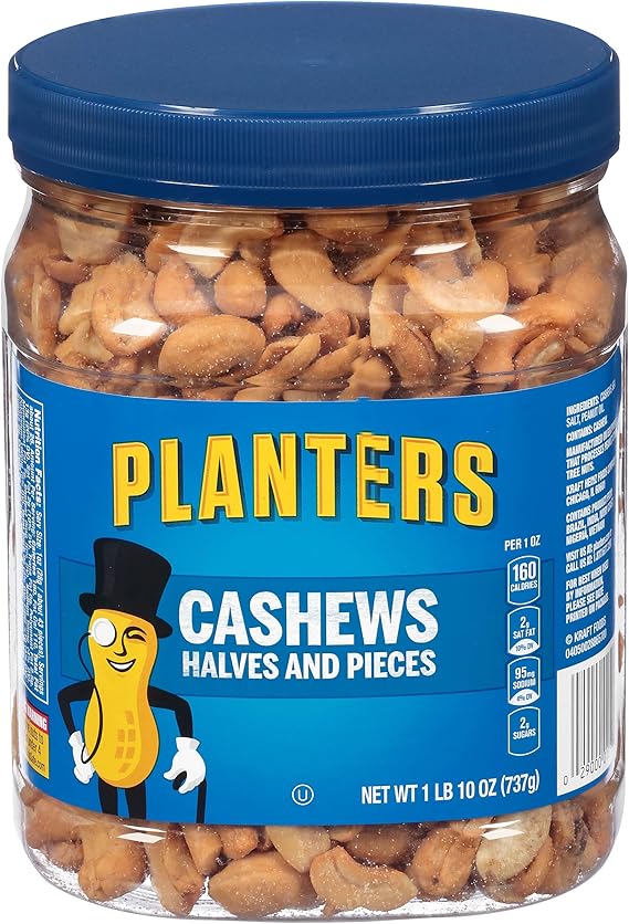 Planters Cashew Halves and Pieces Jar, 26 Ounce Amazon.co.uk Grocery