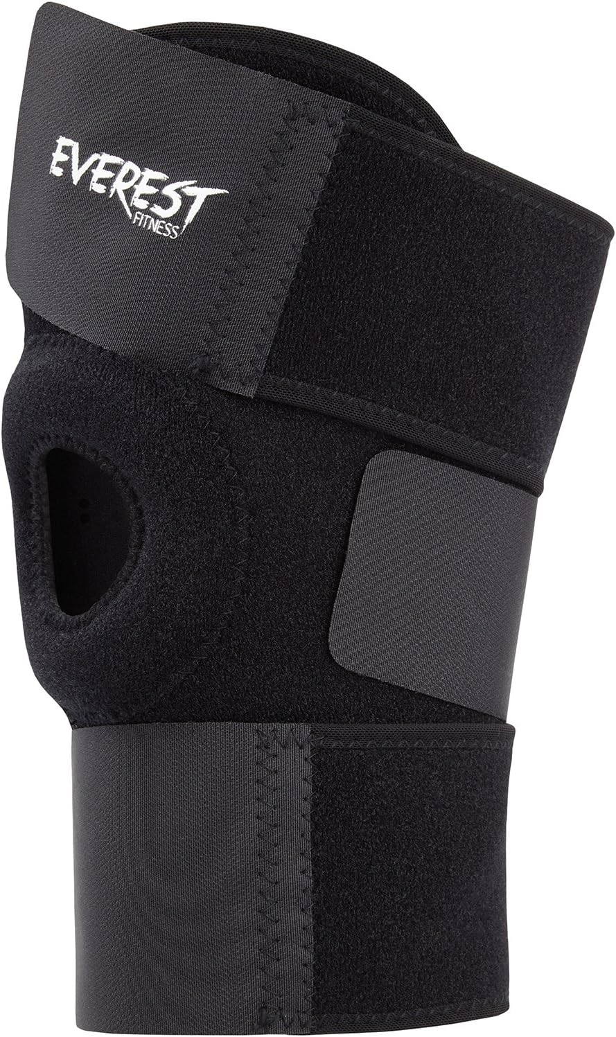 EVEREST FITNESS Sports Knee Wrap Bandage, open, adjustable, universal size, easy to put on - knee support, knee cap bandage, knee orthosis